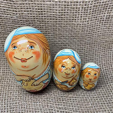 Load image into Gallery viewer, Exclusive Russian Nesting Dolls Chef  3 Pieces Author&#39;s Hand-Painted Set of 3 Handmade Toys Gift Doll House Decor Matryoshka 3 Dolls in 1&quot;.Themed Souvenir Gift.
