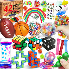 Load image into Gallery viewer, (42 Pcs) Fidget Toys Pack, Party Favors Carnival Treasure Classroom Prizes Small Mini Bulk Sensory Figit Toys Set for Boys Girls Kids Adults, Stress Relief &amp; Anxiety Relief Tools Autistic ADHD Toys

