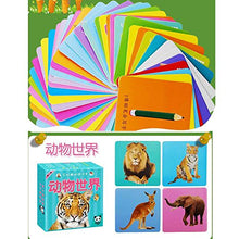 Load image into Gallery viewer, 42 Pcs Picture Words Flash Cards Animal Wolrd Flash Cards #01
