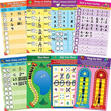 Load image into Gallery viewer, Really Good Stuff 163233 Math Mats Dice Games  Turn Math Practice Into a Game with These Engaging Mats  24 Double-Sided Mats Kindergarten, First Grade, Second Grade

