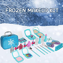 Load image into Gallery viewer, Kids Makeup Kit for Girls Princess Washable Makeup Kit Real Make up Set for Girls Kids Makeup Toy for Girls with Makeup Cosmetic Bag Safe &amp; Non-Toxic Frozen Makeup Set for 4-12 Years Old Girls Gift
