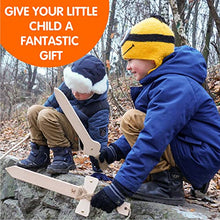Load image into Gallery viewer, CG Games Wooden Swords for Kids - 3 Pack Eco-Friendly Handmade Natural Wooden Sword Set for Kids Aged 8 and Up - Durable Safe Unpainted Chemical Free Wood Toys
