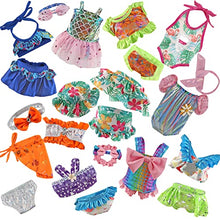 Load image into Gallery viewer, 22 Pcs 18 Inch Doll Clothes and Accessories - Girl Doll Swimsuit Gift Include 10 Complete Sets of Dress, Bikini, One-Piece, Headband, Hat for Girls Christmas Holiday Birthday Gifts

