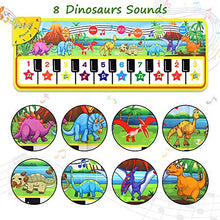 Load image into Gallery viewer, M SANMERSEN Piano Mat for Kids, 43 x 14 Dinosaur Floor Keyboard Music Dance Play Mat with 10 Demo Songs/ 8 Dinosaur Sounds/ Adjustable Volume/ Record/ Playback Musical Mat Toys Gift for Boys Girls
