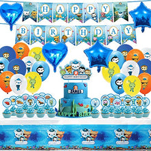 Load image into Gallery viewer, Party Supplies for Birthday Party Supplies Decoration Set with 25 cake topper cupcake toppers, Birthday Banner, 20 Balloons, Tablecloth
