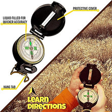Load image into Gallery viewer, Outdoor Exploration Kit, Children&#39;s Toy Binoculars Flashlight Magnifying Glass Compass Whistle Backpack, Perfect for 3-12 Year Old Boys Girls,Green
