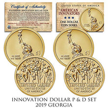 Load image into Gallery viewer, American Innovation GEORGIA 2019 One-Dollar 2-Coin P &amp; D Set with CAPSULES &amp; COA
