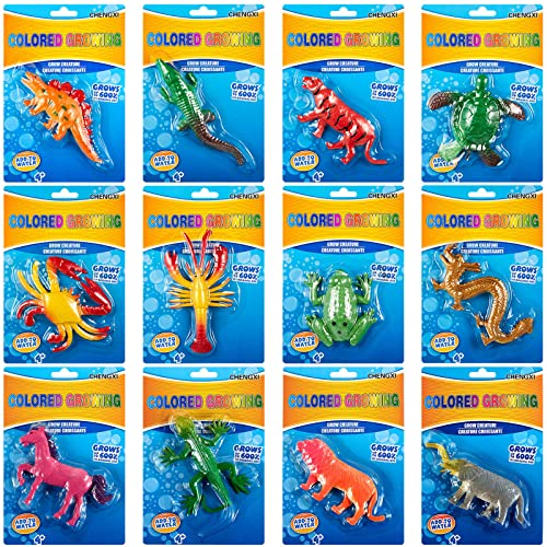 Outus 8 Pieces Growing Animal Creature Expandable Sea Creature Set Magic Giant Grow Water Animal Grow in Water Party Supplies for Fun