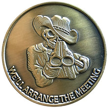 Load image into Gallery viewer, Thompson Emporium Gods Bounty Hunter Heads Tails Challenge Coin
