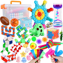 Load image into Gallery viewer, PhyPa 40PC Fidget Pack, Sensory Toy Set, Fidget Toy Set, Wheel Pop Toy, Cube, Bean Keychain, Stress Relief Hand Toys Decompression Anti-Anxiety Toy for Kids and Adults Birthday Party Bag
