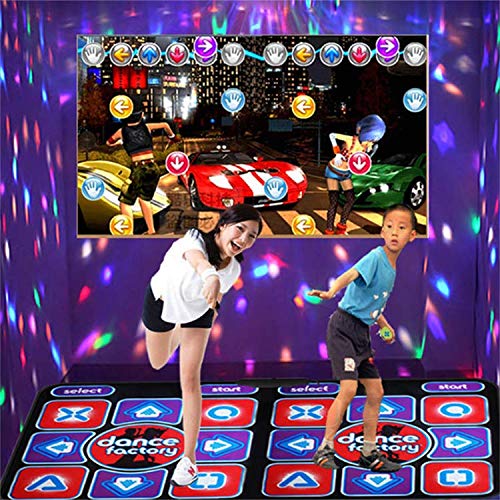kids toys 3D Double Dance Mat Dancing Machine Somatosensory Game Machine Running Blanket HD Picture + HDMI Interface, Plug and Play, English Games and Music