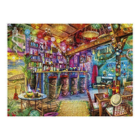 Wooden Puzzle 500 Pieces Puzzles, Jigsaw Puzzles-Aimee Stewart Tiki Beach Sunset, Educational Intellectual Decompressing Fun Game for Kids Adults Toy 20.5