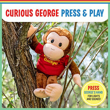 Load image into Gallery viewer, KIDS PREFERRED Curious George Press and Play Stuffed Animal with Music and Light, 12 Inches
