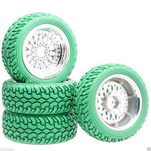 Load image into Gallery viewer, RC 2084-8019 Wheel Offset:6mm Rally Tires Green For HSP 1:10 On-Road Rally Car
