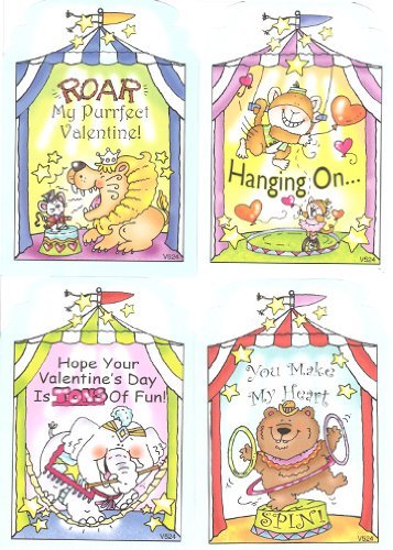Lil' Pickle Kids Circus Valentine Card Assortment, 20 Pack