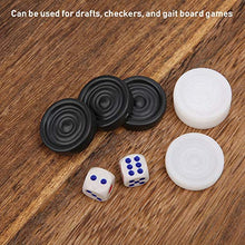 Load image into Gallery viewer, 22mm Plastic Black White Backgammon and Checkers Chips Pieces Replacement Ridged Game Chips Travel Backgammon
