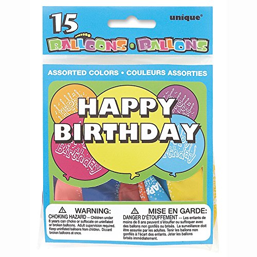 Happy Birthday Water Dart Balloons, Assorted 15ct