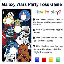 Load image into Gallery viewer, Unbess Galaxy Wars Toss Games with 4 Bean Bags, Indoor Outdoor Fun Throwing Games Backdrop Banner Party Activities for Kids Adults Space Galaxy Wars Themed Birthday Party Favors Supplies Decoration
