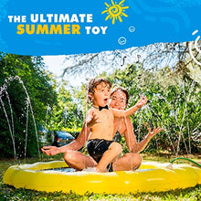 Load image into Gallery viewer, SplashEZ 3-in-1 Splash Pad, Sprinkler for Kids and Wading Pool for Learning  Childrens Sprinkler Pool, 60 Inflatable Water Summer Toys  Around The World Outdoor Play Mat for Babies &amp; Toddlers
