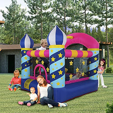 Load image into Gallery viewer, LOPJGH Stars Inflatable Jumping Castle,Bounce House with Blower,Kids Bouncer Family Backyard Bouncy Castle,Durable Sewn with Extra Thick Material (Blue, 88.58 x 86.61 x 84.65 inches)
