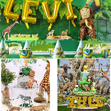 Load image into Gallery viewer, Safari Zoo Animals Figures Toys, 14 Piece Realistic Jungle Animal Figurines, African Wild Plastic Animals with Lion, Elephant, Giraffe Educational Learning Playset for Toddlers, Kids, Children
