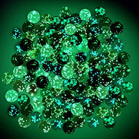 80 Pieces Glow in The Dark Marbles Multi-Color Luminous Marbles Handmade Colorful Glass Marbles for Boys Girls Marble Games Sports Toys DIY Home Decoration (0.39 Inch in Diameter)