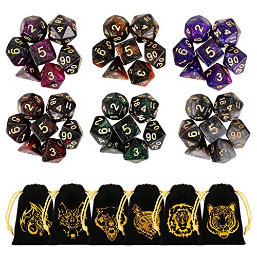 Zinsk Eight 1.25 Inch Yoga Dice in Engraved Wooden Gift Box - Yoga