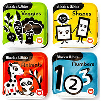 Floating Baby Bath Books  High Contrast Black and White Waterproof Bath Books for Babies 3+ Months