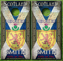 Load image into Gallery viewer, DaVinci Wrap Masters Long Live Scotland! Personalized Laminated Vinyl Corn Hole Board Decals.
