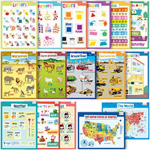 Load image into Gallery viewer, merka Educational Bundle: Early Learning Flashcards (58 Cards), Kindergarten Wall Posters (16 Posters), Addition Flashcards (169 Cards) and Subtraction Flashcards (169 Cards)  for Kids Aged 1 to 8
