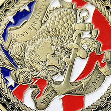 Load image into Gallery viewer, US Navy Chief Military Challenge Coin Power of Positive Leadership Don&#39;t Tread Me
