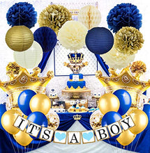 Load image into Gallery viewer, Royal Prince Baby Shower Decorations and Royal Prince Baby Shower Banner Boundle
