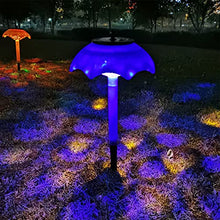 Load image into Gallery viewer, Academyus Lawn Light Control Waterproof ABS Mini Umbrella Solar Lawn Light Garden Blue
