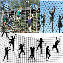 Load image into Gallery viewer, QFSLR Climbing Cargo Net for Kids, Outdoor Play Sets &amp; Playground Equipment for Ninja Line, Jungle Gyms, Swing Set, Ninja Warrior Style Obstacle Courses, Child Safety Net,16mm,12m(3.36.6ft)
