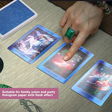 Load image into Gallery viewer, Junlucki Mystical Tarot Cards | Hologram Paper Tarot Cards Deck | Fortune Telling Family Interactive Board Game Fate Divination Card for Marriage/Health/Fortune Predictions (English Language)
