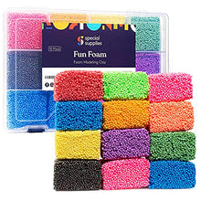 Load image into Gallery viewer, Special Supplies Fun Foam Modeling Foam Beads Play Kit, 12 Blocks Childrens Educational Clay for Arts Crafts Kindergarten, Preschool Kids Toys Develop Creativity, Motor Skills, Reusable Container
