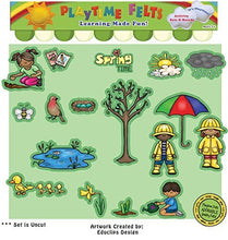 Load image into Gallery viewer, Spring Time Fun by Playtime Felts | 16 Adorable Flannel Board Figures for Storytime Learning | PRECUT &amp; READY TO PLAY Felt Story Characters
