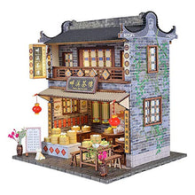 Load image into Gallery viewer, WYD DIY Chinese DIY Doll House Ancient Architecture Handmade Mini Wooden House Miniature Dollhouse Furniture Set Children Toys New Year Birthday Wedding Gift (Panxi Tea House)

