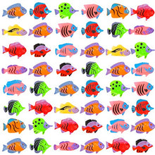Load image into Gallery viewer, PROLOSO 48 Pcs Toy Fish Tropical Fish Figure Play Set Plastic Sea Animals Themed Party Favors for Kids Toddlers Bath Toys (style 1)
