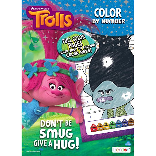 Bendon Trolls Color-by Activity Book Cards (48 Page)