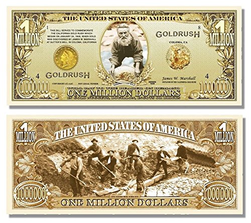 10 Gold Rush Million Dollar Bills with Bonus Thanks a Million Gift Card Set