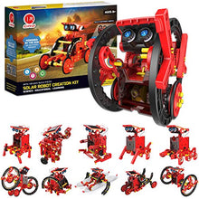 Load image into Gallery viewer, Solar Robots Toy, 190 Pcs Stem Science Project Kit 12 in 1, Kids Educational Science Experiments Building Robotics Kit for Boy and Girls Aged 8-12, Creation Solar Powered Engine Assembly Robot Kit
