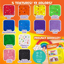 Load image into Gallery viewer, Made By Me Mixy Squish Rainbow Mega Pack by Horizon Group USA, Includes 12 oz. of Pre-Made Air Dry Clay, Sensory Play, 12 Colors, 5 Different Crunchy, Bumpy, Soft Textures, Dries Squishy &amp; Smooth
