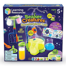 Load image into Gallery viewer, Learning Resources Beaker Creatures Monsterglow Lab - 13 Pieces, Ages 5+ Kids Educational Science Kits, Kindergartner Science Games, Homeschool Science, STEM Toys, Slime Kit
