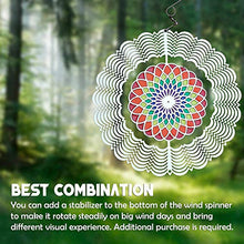 Load image into Gallery viewer, Wind Spinner Mandala Thangka Stainless Steel Wind Spinner Worth Gift Indoor Outdoor Garden Decoration Crafts Ornaments 8 inch Multi Color Mandala Wind Spinners - Indoor/Outdoor Decor - US Shipping

