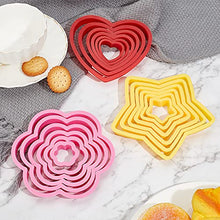 Load image into Gallery viewer, SUPERDANT 18Pcs/3Set Cookie Molds Cutters Baking Bakeware Molds Set Flower Heart Star Shape Cake Decorating Supplies Fondant Molds Decorating Mold Bakeware Tools

