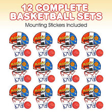 Load image into Gallery viewer, ArtCreativity Magic Shot Basketball Game, 12 Sets, Each Set Includes 1 Mini Ball, 1 Back Board Net, &amp; Mounting Tape, Indoor Basketball Sets for Home, Office, Bedroom, Best Gift for Boys and Girls
