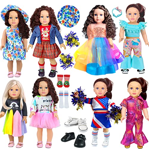 ARTST 18 inch Doll Clothes Accessories - Compatible with18 Inch Dolls