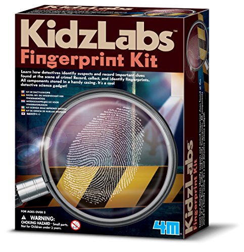 4M KidzLabs Fingerprint Kit - Spy Forensic Science Lab - Educational STEM Toys Gift for Kids & Teens, Boys & Girls
