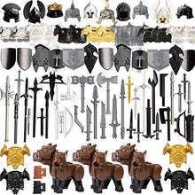 Load image into Gallery viewer, Goshfun 82Pcs Medieval Ancient Rome Egypt Style Figure Weapon Shield Helmet Armor Set, Small Particle Building Block Toy Kit
